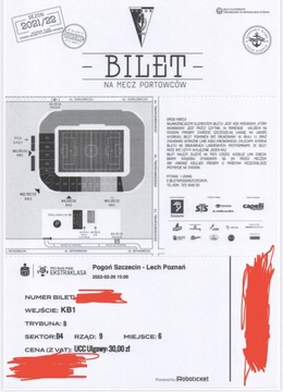 Bilet na mecz Pogoń-Lech (25.02.2022) w Szczecinie
