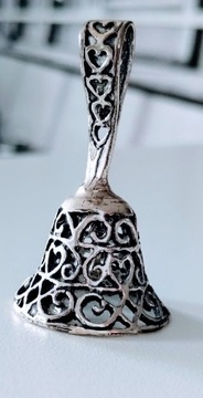 Srebrny dzwonek ze srebra 4,7cm grawer srebra 800 