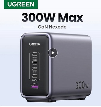 Ładowarka sieciowa UGREEN 300W stacja 5w1 PD3.1 