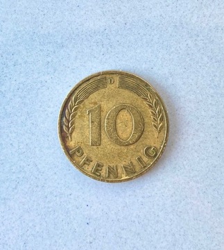 Moneta 10 Pfennig 1950 r. D