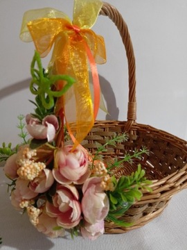 Koszyk dekoracja stroik Wielkanoc 
