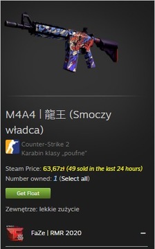 skin cs go m4a4 dragon king minimal wear