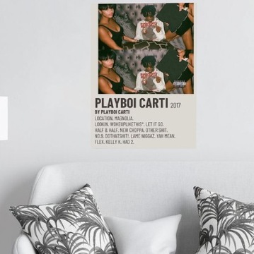 PIEKNY PLAKAT MUZYCZNY PLAYBOY CARTI A3 SPOTIFY