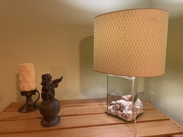 Lampa vintage -szklany kwadrat