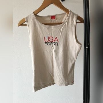 Kremowy Top Esprit L rozmiar 40 vintage USA