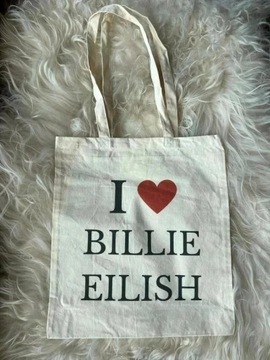 torba tote bag i love Billie Eilish serce hea