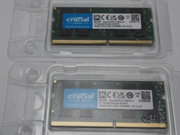 Crucial DDR4 SO-DIMM 2x16GB 3200Mhz nowe