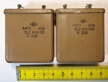 Kondensator MBGO PIO (paper in oil) 10uF 400V