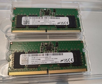 16GB RAM DDR5 SODIMM 2x8GB 4800Mhz CL40
