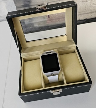 Smartwatch do rozmów SIM srebrny silver biały 