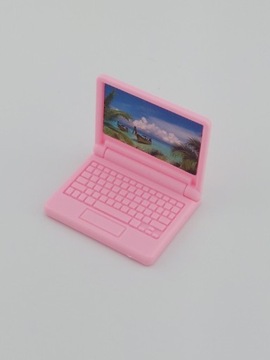 Laptop mini dla lalek Barbie różowy