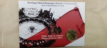 2 zł Wybory 4 czerwca 1989  w kapslu = Pocztówka !