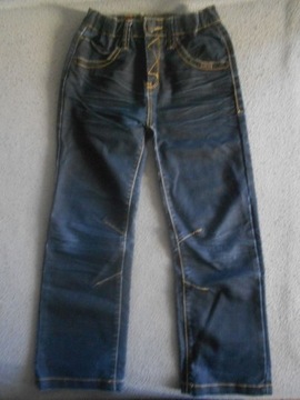 Spodnie Adams, r. 128, dżinsowe, jeans, chłopięce