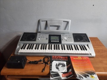 Keyboard LP-6210C MIDI 5 oktaw zas., książki