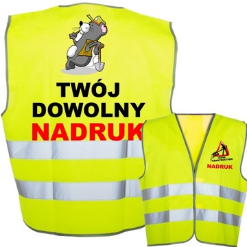 Kamizelka odblaskowa z dowolnym nadrukiem Logo 