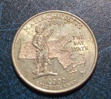 Usa 1/4 dolara 2000 rok (massachusetts)