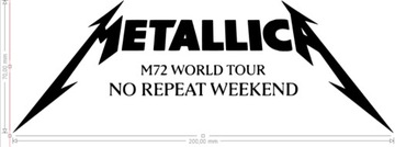 Naklejka na samochód Metallica World Tour 200 x 70 mm