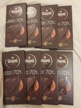 8x Czekolada Wawel gorzka 100g 70% kakao