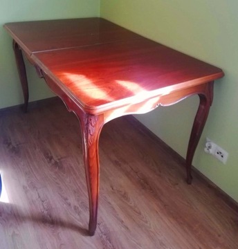 Stół rozkładany duży drewniany Ludwik orzech80x175