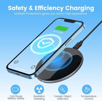 AGPTEK Wireless Charger, 15W Fast Wireless Chargin