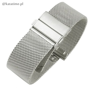 BRANSOLETKA BRANSOLETA STALOWA MESH MILANESE 20 MM