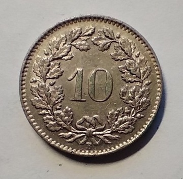 10 Rappen 1960 Szwajcaria