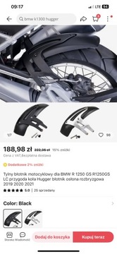 Tylny błotnik motocyklowy BMW GS 1250 ,R1250