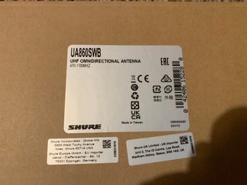 Shure UA860-SWB Antena do SLXD QLXD ULXD UR