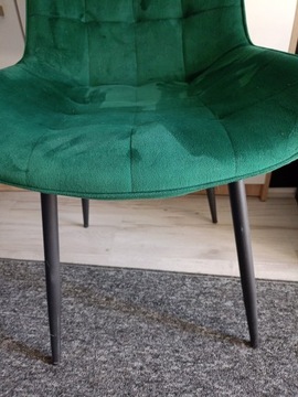 Krzesło Homede welur odcienie zieleni 1 szt.