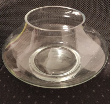 Duzy szklany swiecznik, lampion - wys 8 cm
