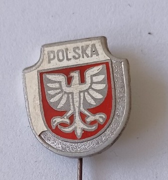 Stara przypinka PRL Polska  emaliowana