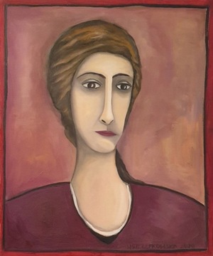 Estera 60x50 portret zawerniksowany OBRAZ olejny