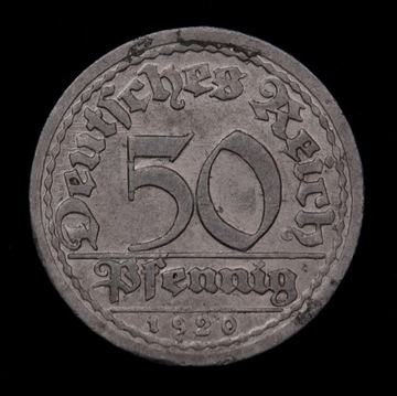 50 pfennig 1920 G, dobra