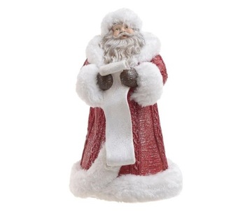 Figurka Mikołaj w płaszczu z futerkiem