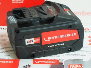 ROTHENBERGER 18v 8Ah akumulator zaciskarka pila 