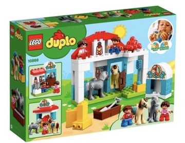 NOWE - KLOCKI LEGO 10868 DUPLO STAJNIA Z KUCYKAMI