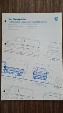 Folder VW Der Transporter Techniczne Dane