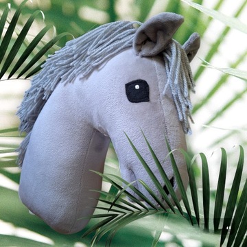 Hobby horse -siwy A3 -koń na kiju  Molly