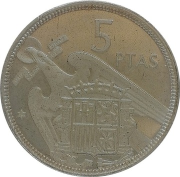 Hiszpania 5 pesetas 1975, KM#786
