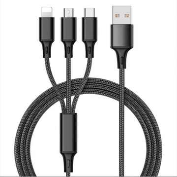 Kabel do ładowania USB uniwersalny 3 w 1 