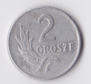 2 grosze z 1949, aluminium