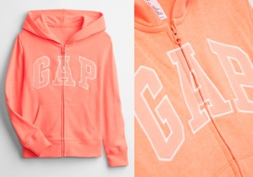 GAP bluza z kapturem neonowy koral 12 13 lat