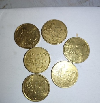 6 x 50 euro cent 