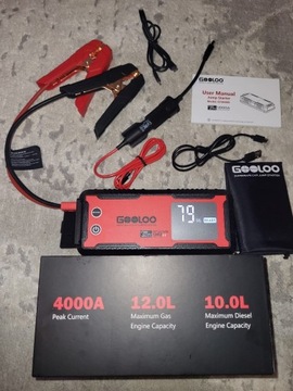 Jump Starter BOOSTER 4000A MOCNY - SZYBKI ROZRUCH