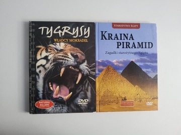 Filmy DVD Tygrysy Władcy Mokradeł + Kraina Pirami 