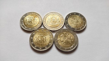 Zestaw 5 monet z Litwy 2 Euro Zemaitija, Dzukia