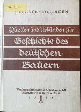 Becker-Dillingen Quellen und Urkunden zur Geschich