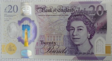UK Anglia 20 pounds funtów 2018-2020 J M W Turner