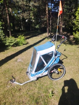Przyczepka rowerowa wózek Qeridoo Speedkid 2 dwójka dzieci 