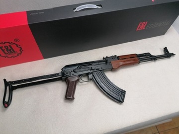 Replika karabinka ELMS AK47 E&L STALOWY AEG 400fps